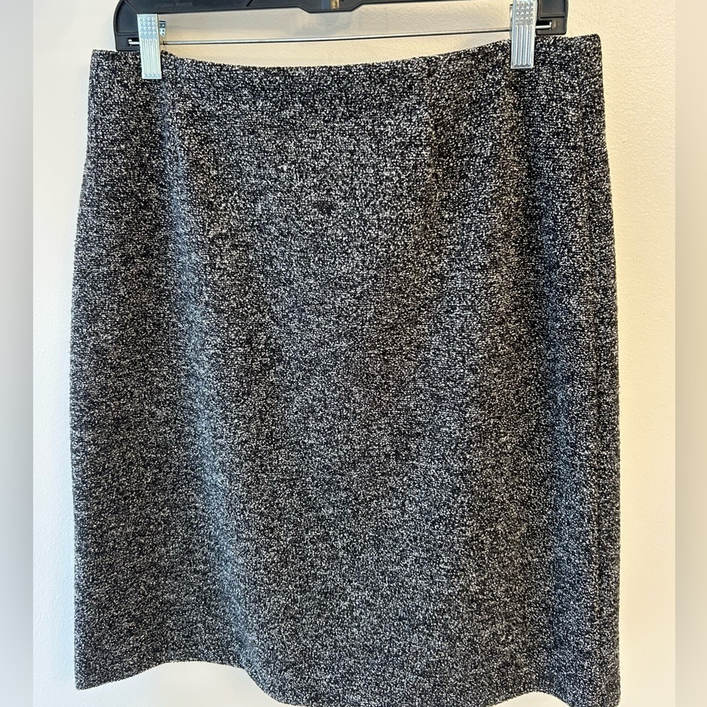 Gray black and white tweed Women's pencil Skirt Clio woman's size 14